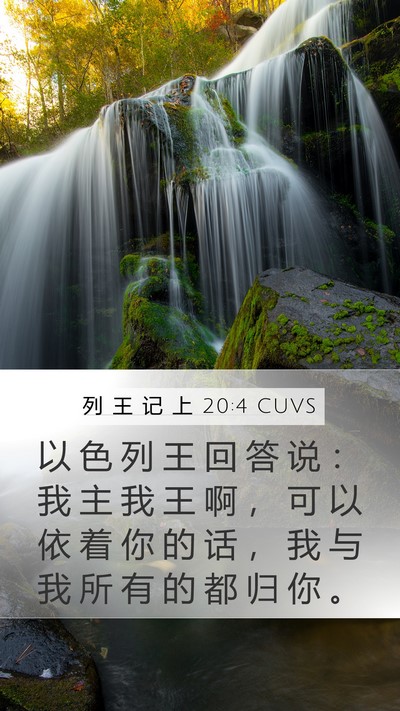 列 王 记 上 20:4 CUVS Bible Verse Image
