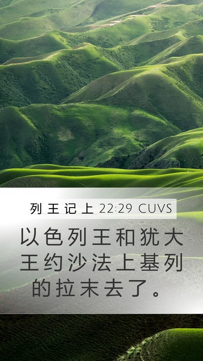 列 王 记 上 22:29 CUVS Bible Verse Image