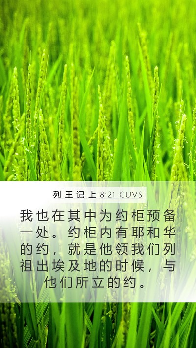 列 王 记 上 8:21 CUVS Bible Verse Image