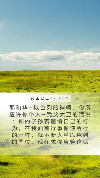 列 王 记 上 8:25 CUVS Bible Verse Image