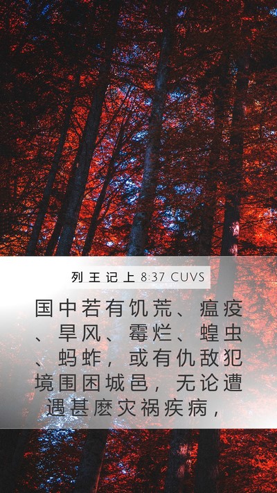 列 王 记 上 8:37 CUVS Bible Verse Image