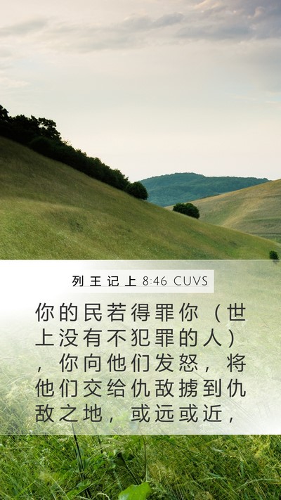 列 王 记 上 8:46 CUVS Bible Verse Image