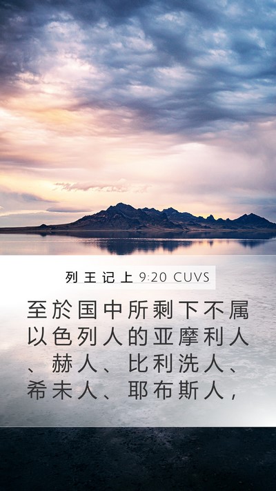 列 王 记 上 9:20 CUVS Bible Verse Image