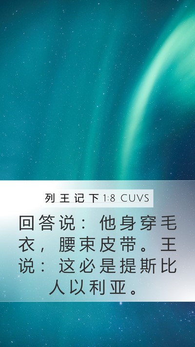 列 王 记 下 1:8 CUVS Bible Verse Image