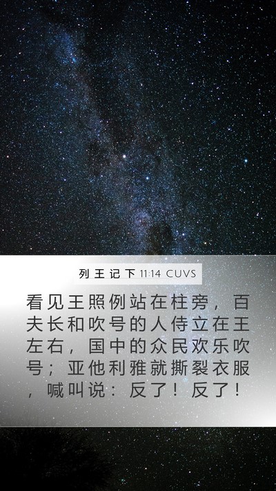 列 王 记 下 11:14 CUVS Bible Verse Image