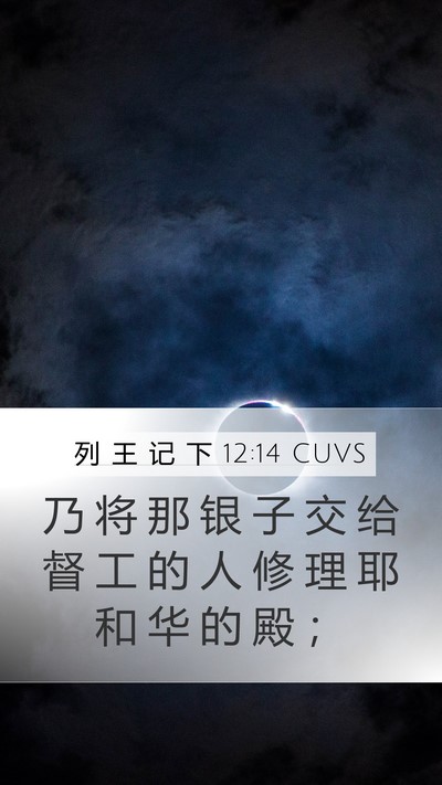 列 王 记 下 12:14 CUVS Bible Verse Image