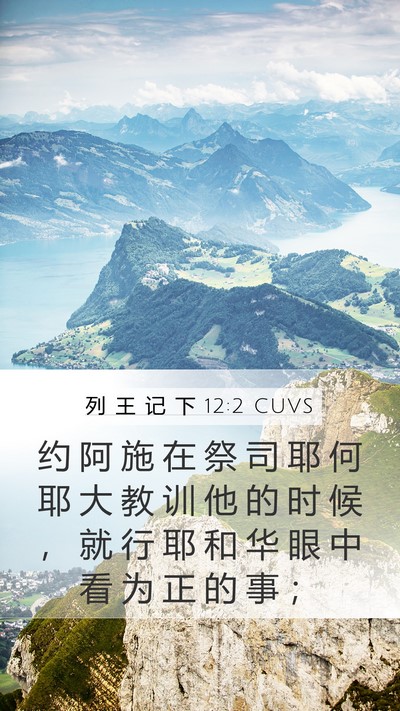 列 王 记 下 12:2 CUVS Bible Verse Image