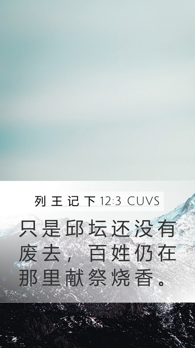 列 王 记 下 12:3 CUVS Bible Verse Image