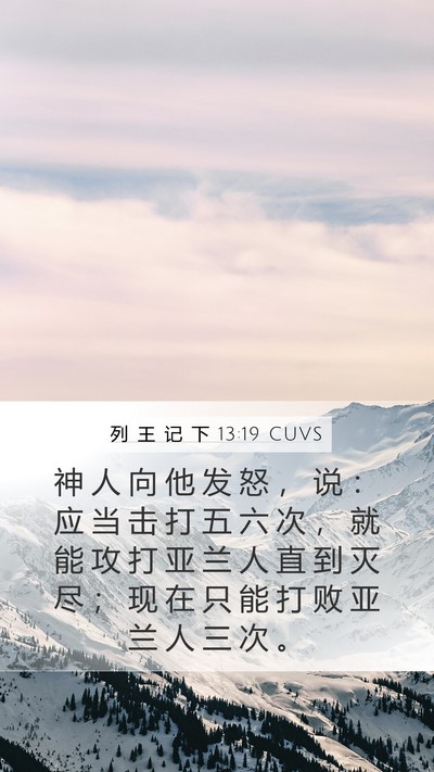 列 王 记 下 13:19 CUVS Bible Verse Image