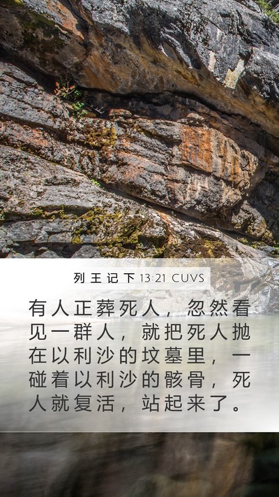 列 王 记 下 13:21 CUVS Bible Verse Image