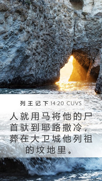 列 王 记 下 14:20 CUVS Bible Verse Image
