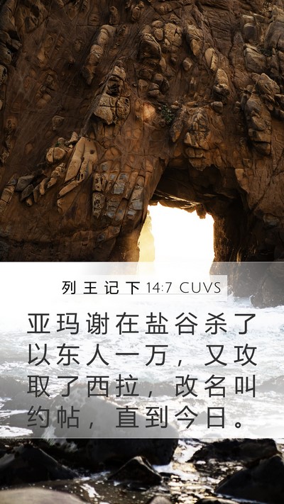 列 王 记 下 14:7 CUVS Bible Verse Image