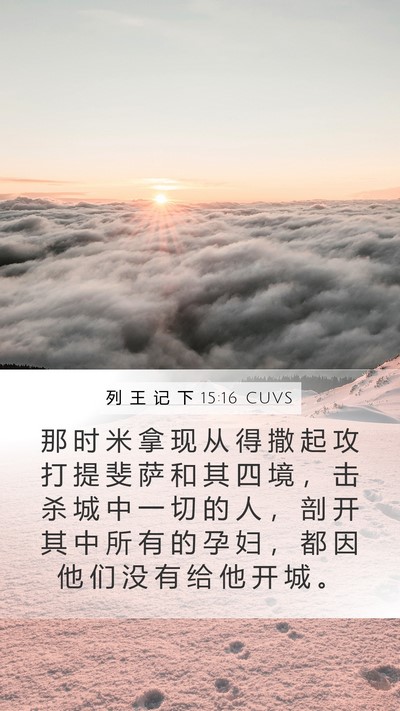 列 王 记 下 15:16 CUVS Bible Verse Image