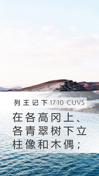 列 王 记 下 17:10 CUVS Bible Verse Image