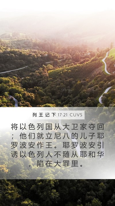 列 王 记 下 17:21 CUVS Bible Verse Image