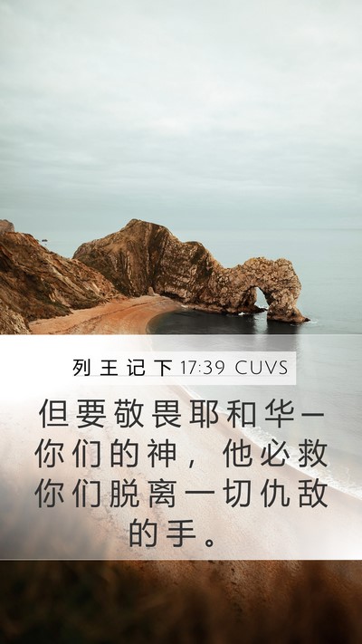 列 王 记 下 17:39 CUVS Mobile Phone Wallpaper - 但 要 敬 畏 耶 和 华 ─ 你 们 的 神 - Mobile Bible Verse Wallpaper