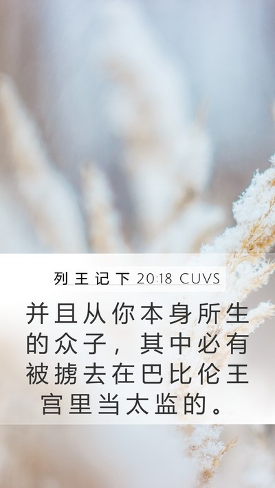 列 王 记 下 20:18 CUVS Bible Verse Image