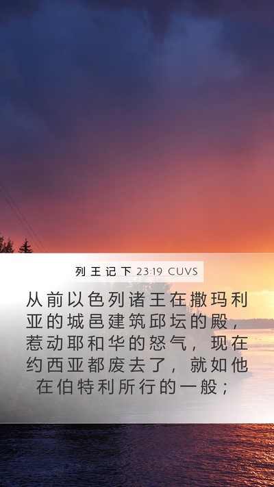 列 王 记 下 23:19 CUVS Bible Verse Image