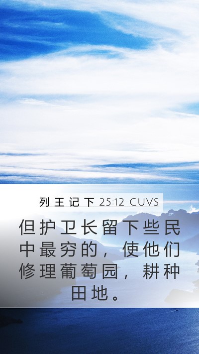列 王 记 下 25:12 CUVS Bible Verse Image