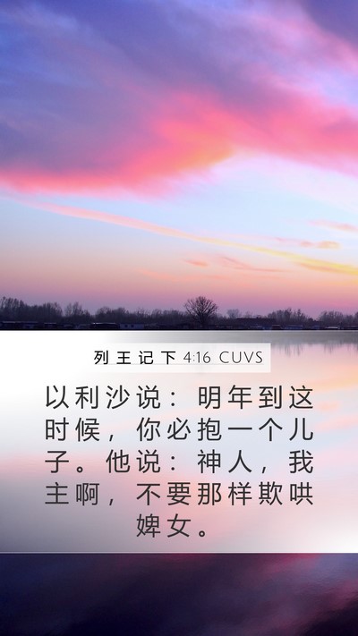 列 王 记 下 4:16 CUVS Bible Verse Image