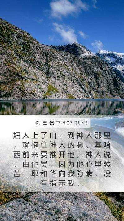 列 王 记 下 4:27 CUVS Bible Verse Image