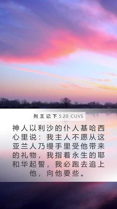 列 王 记 下 5:20 CUVS Bible Verse Image
