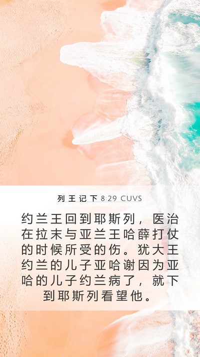 列 王 记 下 8:29 CUVS Bible Verse Image