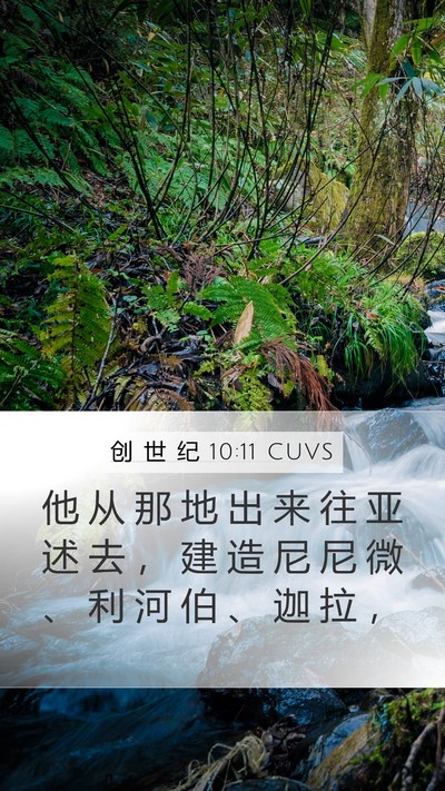 创 世 纪 10:11 CUVS Bible Verse Image