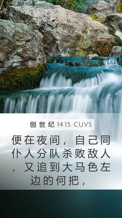 创 世 纪 14:15 CUVS Bible Verse Image