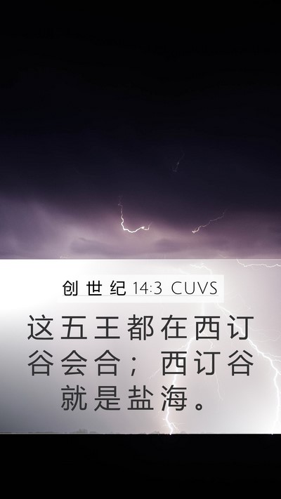 创 世 纪 14:3 CUVS Bible Verse Image