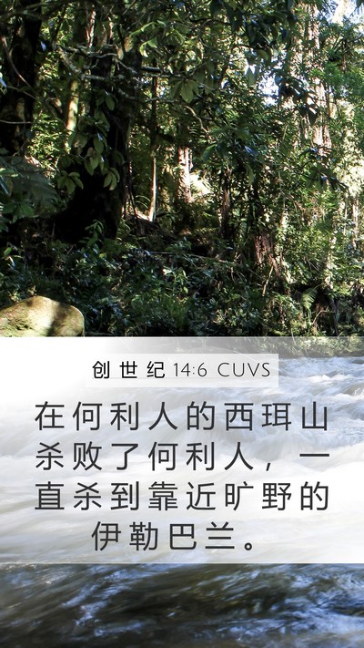 创 世 纪 14:6 CUVS Bible Verse Image