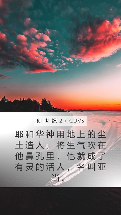 创 世 纪 2:7 CUVS Bible Verse Image
