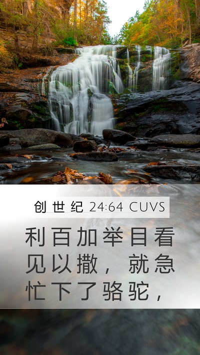 创 世 纪 24:64 CUVS Bible Verse Image