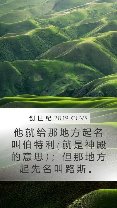创 世 纪 28:19 CUVS Bible Verse Image