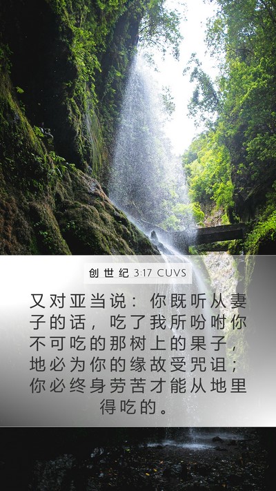 创 世 纪 3:17 CUVS Bible Verse Image