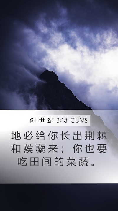 创 世 纪 3:18 CUVS Bible Verse Image