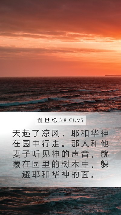 创 世 纪 3:8 CUVS Bible Verse Image