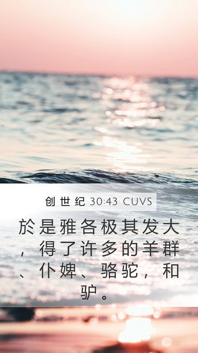 创 世 纪 30:43 CUVS Bible Verse Image