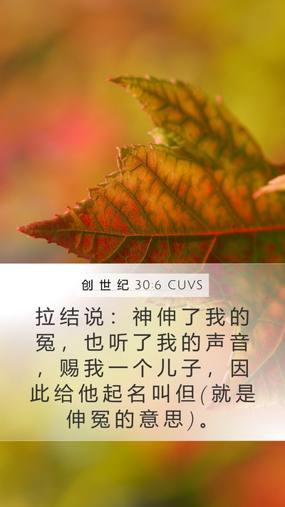 创 世 纪 30:6 CUVS Bible Verse Image