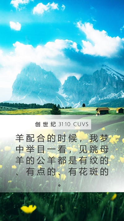 创 世 纪 31:10 CUVS Bible Verse Image