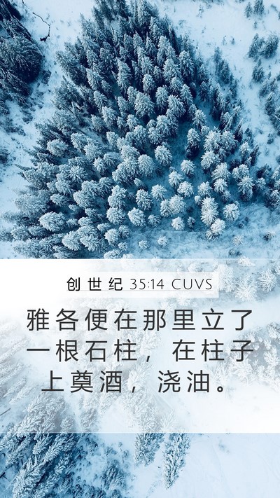 创 世 纪 35:14 CUVS Bible Verse Image