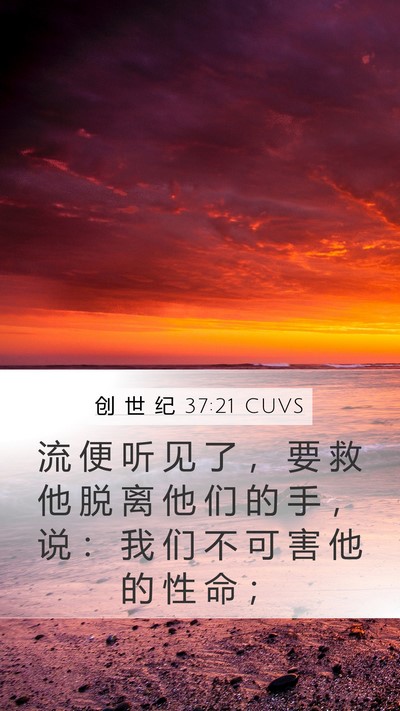 创 世 纪 37:21 CUVS Bible Verse Image