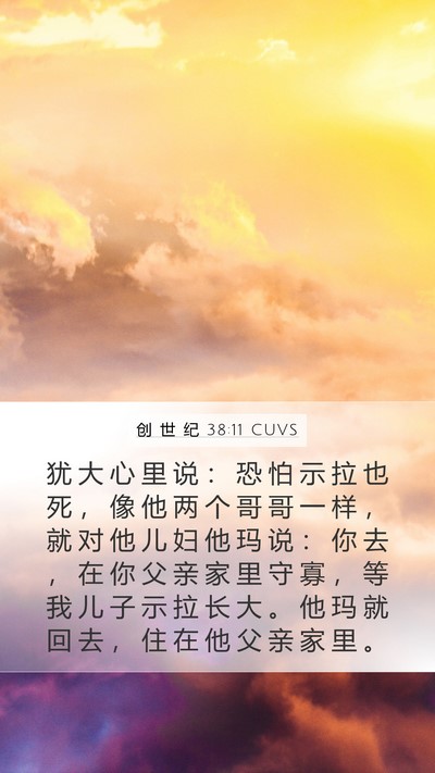 创 世 纪 38:11 CUVS Bible Verse Image