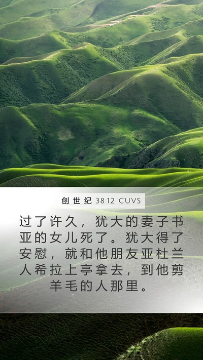 创 世 纪 38:12 CUVS Bible Verse Image