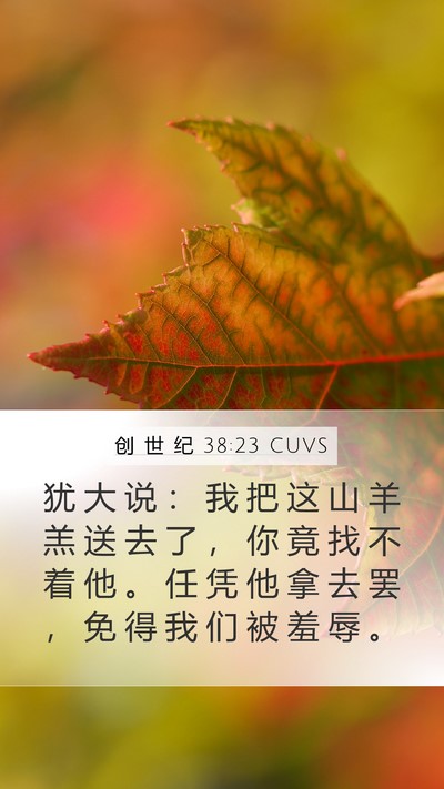 创 世 纪 38:23 CUVS Bible Verse Image