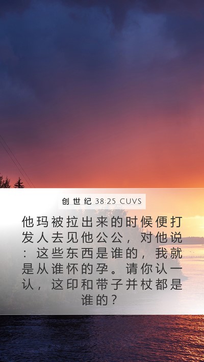 创 世 纪 38:25 CUVS Bible Verse Image