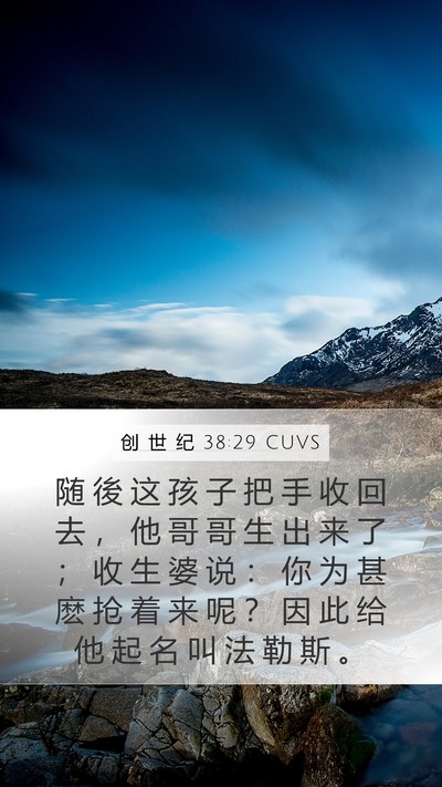 创 世 纪 38:29 CUVS Bible Verse Image