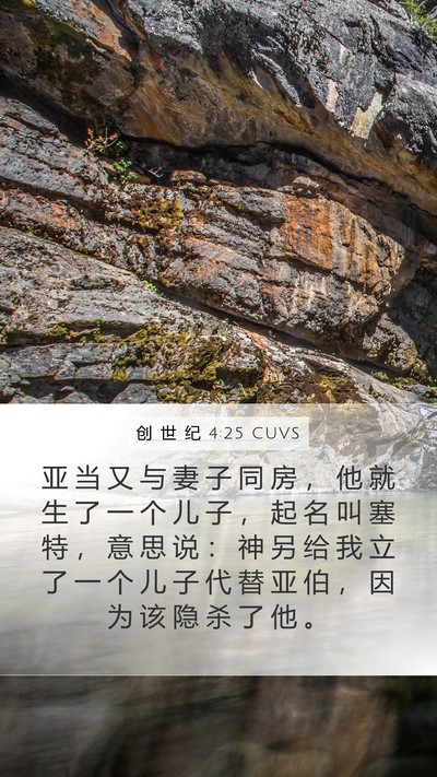 创 世 纪 4:25 CUVS Bible Verse Image
