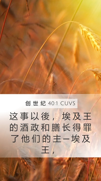 创 世 纪 40:1 CUVS Bible Verse Image