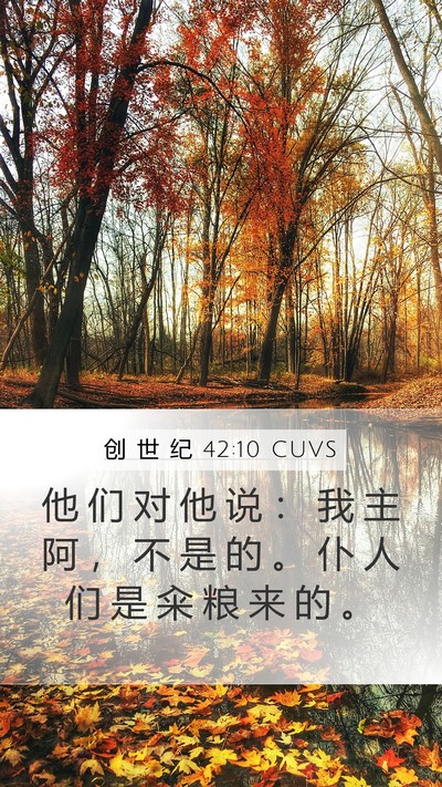 创 世 纪 42:10 CUVS Bible Verse Image